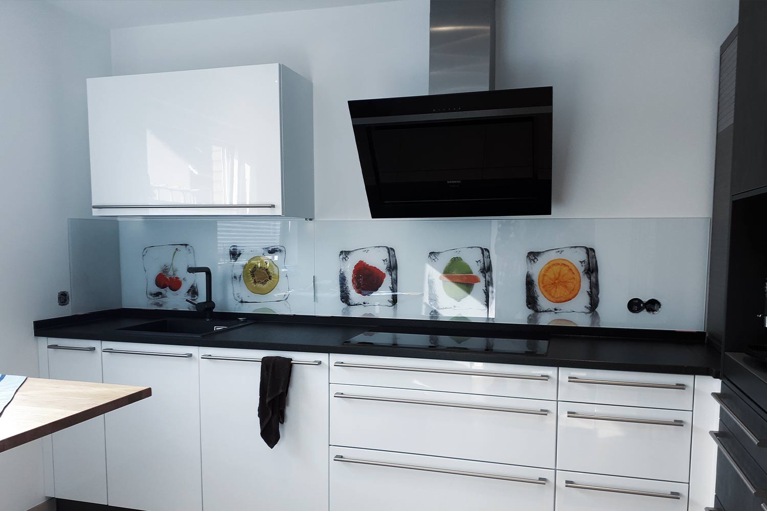 Küchenrückwand Fotodruck Eiswürfel 2